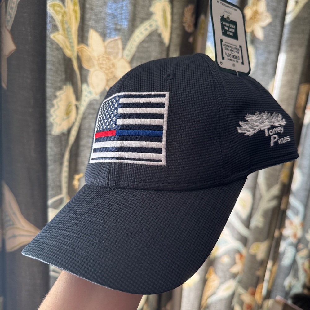 NWT Navy/Charcoal Pattern Embroidered Legendary Headwear Hat
